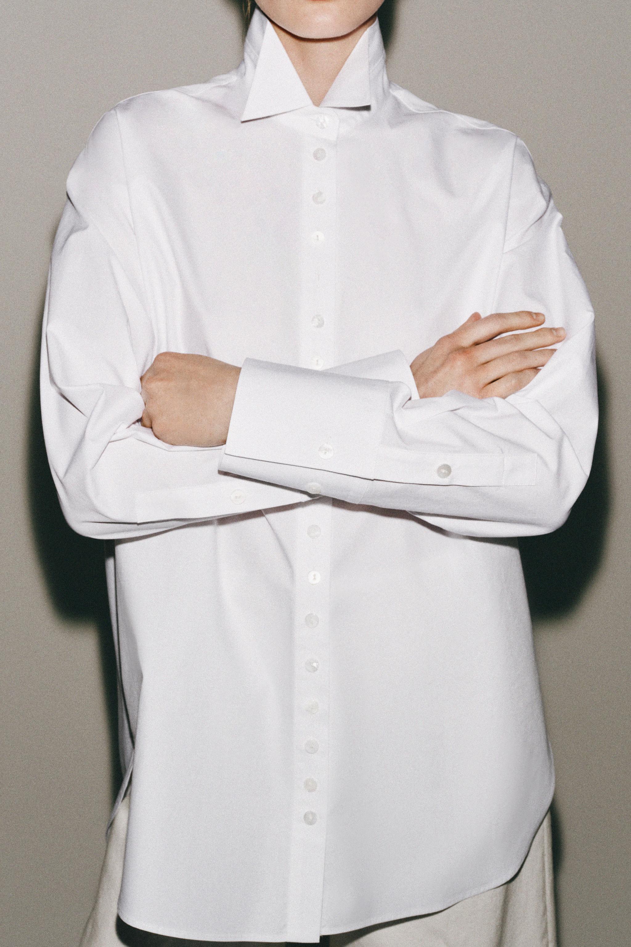 ZW COLLECTION POPLIN SHIRT WITH BUTTONS